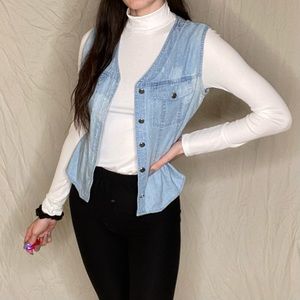 vintage jean vest